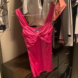 Pink Marciano satin tank top